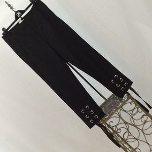 H&M trousers with lace up hem details